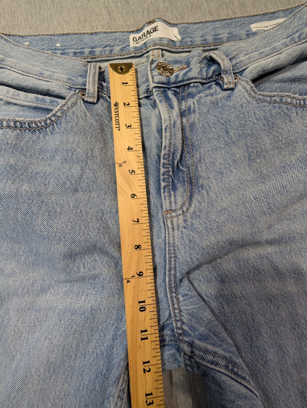 Garage Light Blue Wide Leg Jeans - Picture 12 of 14